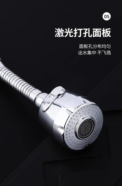 Supercharged splash head faucet nozzle extender kitchen household shower tap water filter water-saving splash guard detail 7