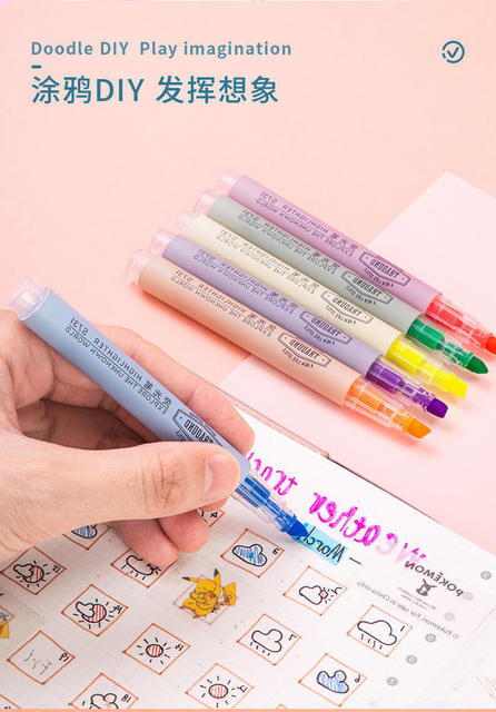 Deli Highlighter Fluorescent Marker Student Marker Color Stroke Key Hand Account Special Pen Multicolor Department detail 12