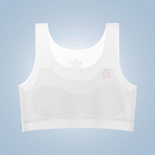 Girls' Intimates Development Period 12-Year-Old Thin Girl Bra Primary School Kidsren 10-Year-Old Girl's First Stage Vest