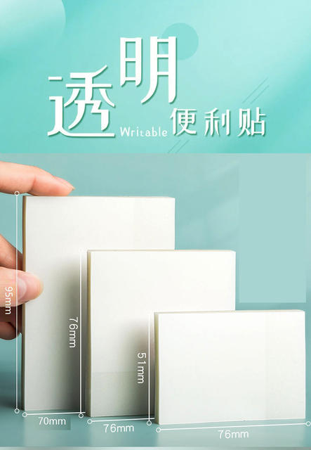 Transparent Post-it Notes High-value Student Notes Sticker Tearable Simple Ins Notes Sticker N Stickers Notes detail 1