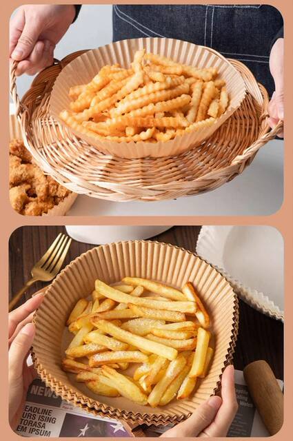 Special Paper for Air Fryers, Food-Grade Oil-Absorbing Paper, Baking and Barbecue Silicone Oil Paper, Paper Tray, Certified for Oven Use detail 9