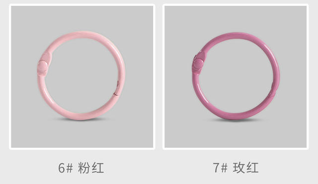 Painted Book Ring Stationery Accessories Colorful Card Ring Metal Open Ring Keychain Ready-Made Wholesale Binding Loose-Leaf Ring detail 12