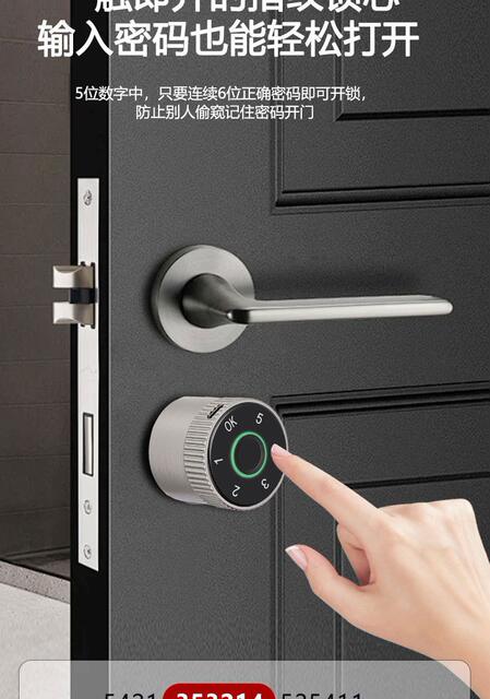 Fingerprint Password Smart Lock Core, Split Lock Panel Lock, Replacement Lock Core, Anti-Theft Smart Door Lock for Main Door and Wooden Door detail 10