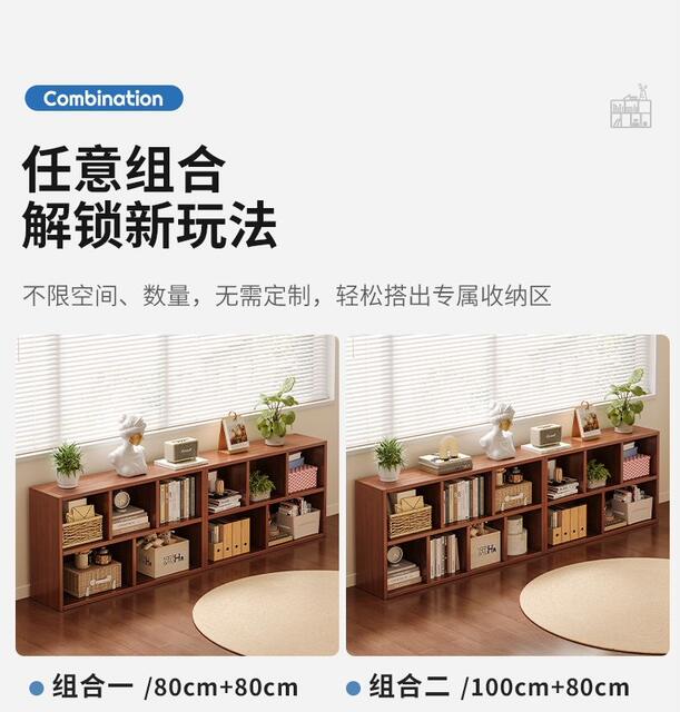 Bookshelf Storage Rack Simple Floor-Standing Wall-Mounted Storage Cabinet Rental House Multi-Layer Living Room Home Bedroom Small Bookcase detail 11