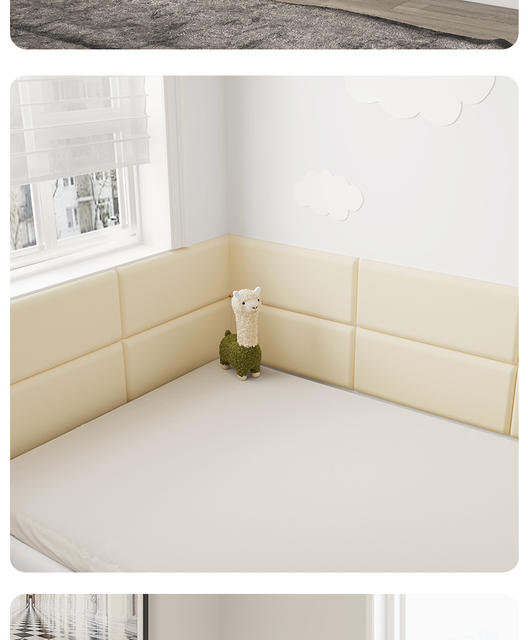 Thickened Leather Soft Bag Children's Anti-collision Self-adhesive Waterproof Three-dimensional Wall Stickers Children's Room Wall Anti-collision Bed Wall detail 9