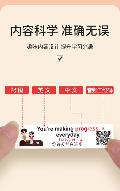 Family Situational English Stickers Daily Life Scene Spoken Language Children's Enlightenment English Word Learning Post-it Notes detail 6