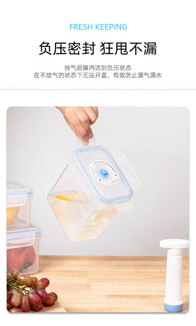 Directly Supplied from the Manufacturer, Vacuum-Sealed Plastic Storage Box with Scale Dial for Recording, Refrigerator Refrigeration and Freezing Storage Tank detail 6