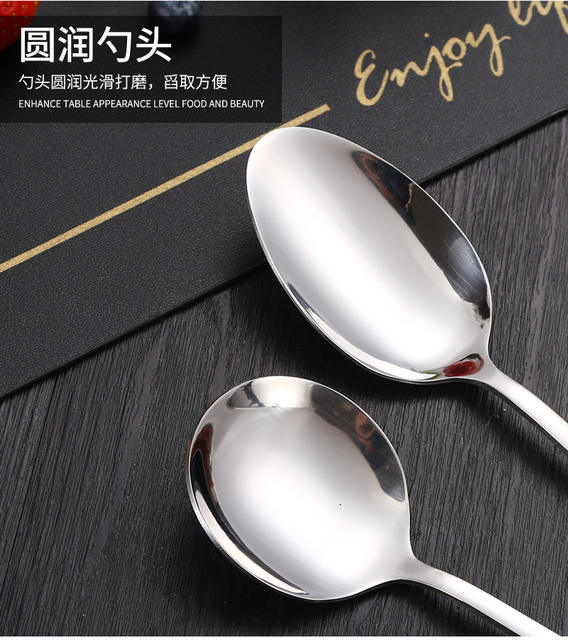 Cross-Border 1010 Stainless Steel Tableware Western Steak Knife, Fork and Spoon Set Hotel High-End Dessert Coffee Spoon and Fork detail 12