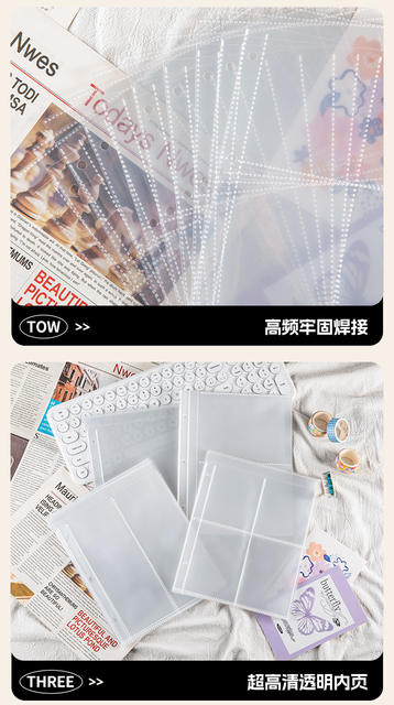 A4 card book inner page 4 palace grid postcard photo album 3 inch card page animation set inner core storage book inner page film wholesale detail 12