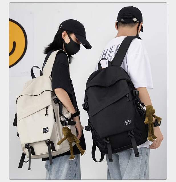 Ins Backpack Men's Simple All-match Large Capacity Casual Travel Backpack Women's Junior High School Student Senior high school College Student Schoolbag detail 4