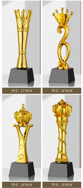 Gold Plated One Resin Trophy Making Singing Hosting Music Speech Dance Competition Award Company Annual Meeting Prize detail 5