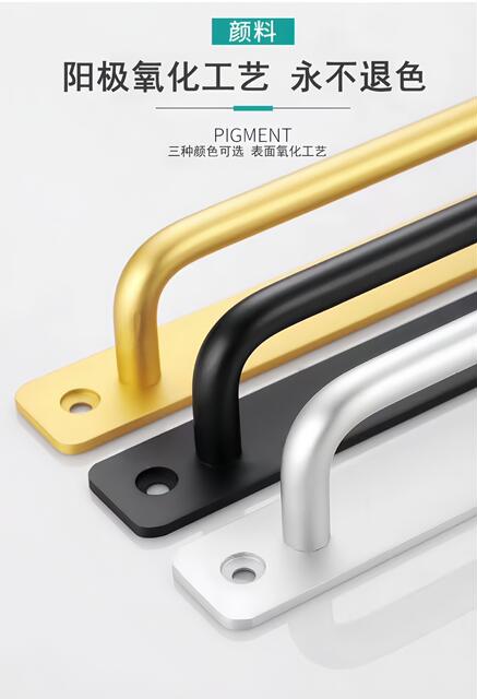 Door and window handle handle window wooden door balcony sliding door sliding door open-mounted handle punch-free aluminum alloy handle detail 10