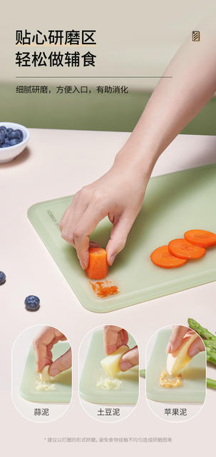 Kangbach cutting board antibacterial and mildew-proof household cutting board kitchen special fruit cutting baby food supplement classification double-sided cutting board detail 9