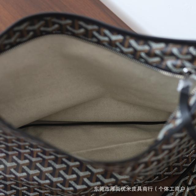 Youmi Leather Goods Store Imports First-Layer Pebbled Cowhide Hobo Underarm Bag Mother Bag detail 12