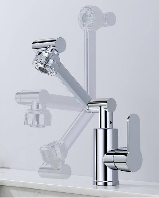 Lucky Cat Faucet Household Wash Basin Bathroom Cabinet Universal Rotating Supercharged Universal Faucet Foreign Trade Wholesale detail 12