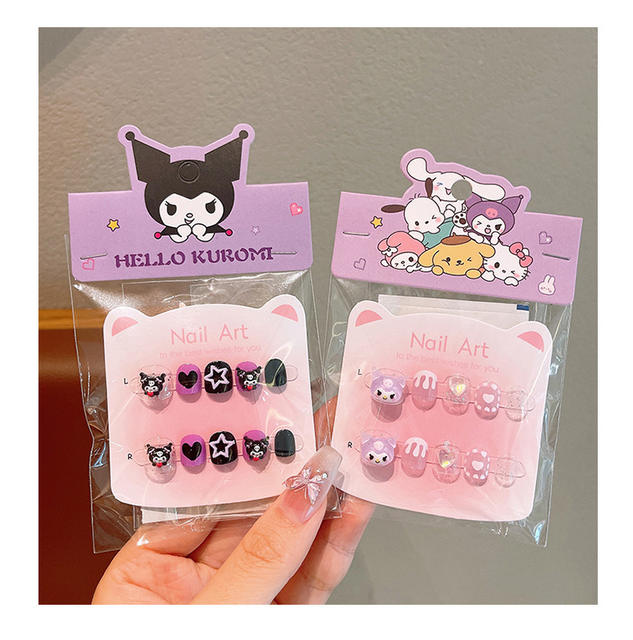 Children's Wearable Nail Stickers for Little Girls, Removable Nail Art Stickers, Girls' Gifts, Nail Patches, Wearable Nails Wholesale detail 10