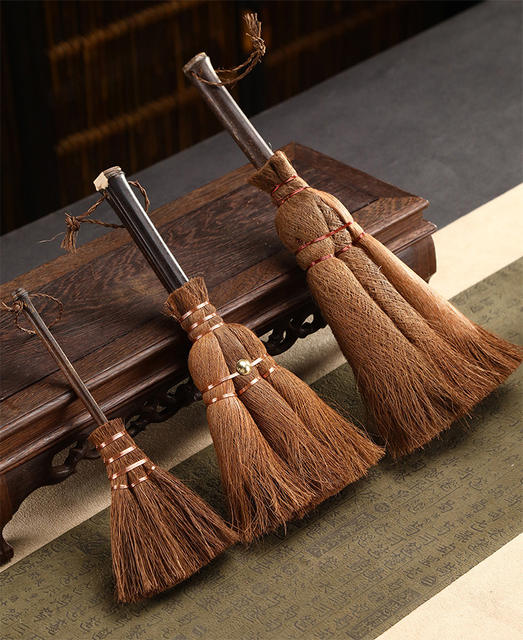 Brown Brush Handmade Tea Brush Kung Fu Tea Set Accessories Zizhu Tea Brush Creative Brush Natural Brush Wholesale detail 8