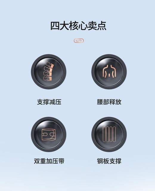 Medical Support Belt for Lumbar Disc Herniation, Lumbar Spine, Lumbar Muscle Strain, Waist Circumference, Lumbar Support, Special for Men and Women Who Sit for a Long Time detail 3