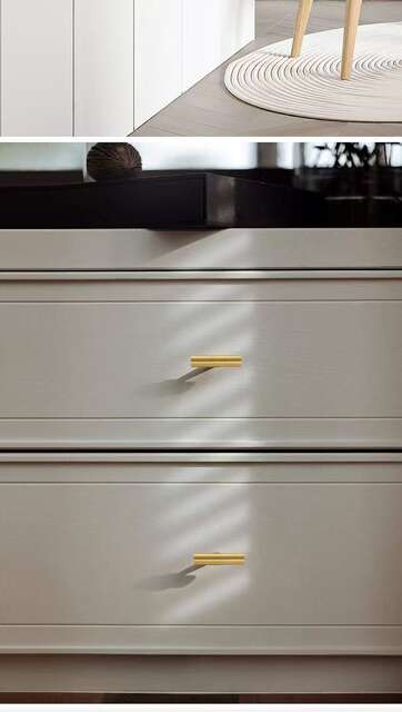 Cross-Border Exclusive Supply of Nordic T-Shaped Hollow Stainless Steel Handles, Light Luxury Drawer and Wardrobe Handles, Round Tube Door Handles detail 12