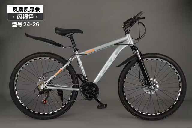 Phoenix Fengshengxiang 26inch Mountain Bike for Men and Women, Variable Speed, Off-Road, Shock-Absorbing, Adult Student Bicycle, Flash Silver Color detail 2