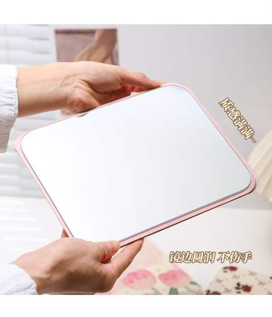 Cute Foldable Mirror, Desktop Standable Mirror for Student Dormitory, Travel, Glasses, Portable Makeup Mirror detail 10