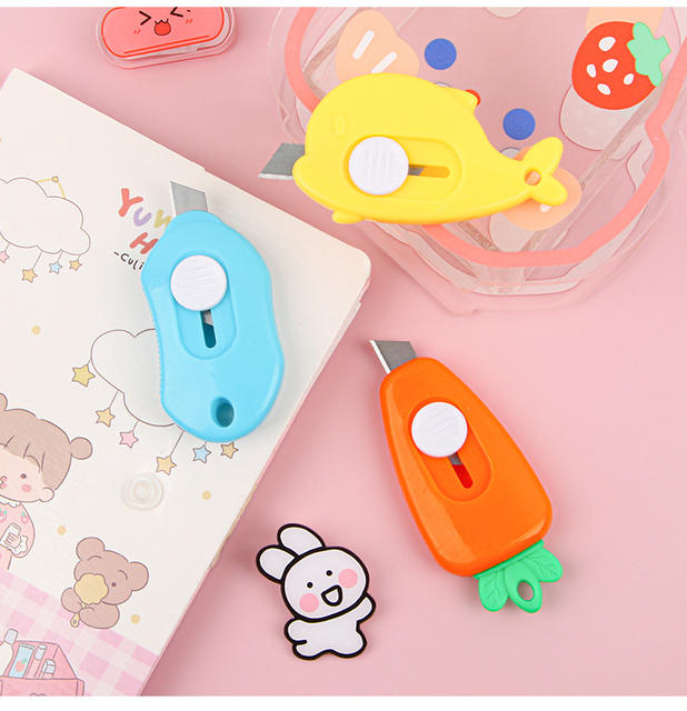Casual and Portable Mini Utility Knife, Small Box Opener, Office Paper Cutting Express Knife, Kidsren's Cute Handmade Knife detail 3