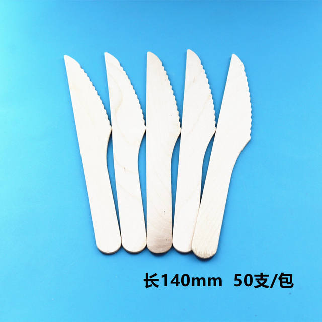 Disposable spoon disposable wooden fork wooden spoon wooden knife 50 wooden spoon coffee stick dessert spoon detail 6