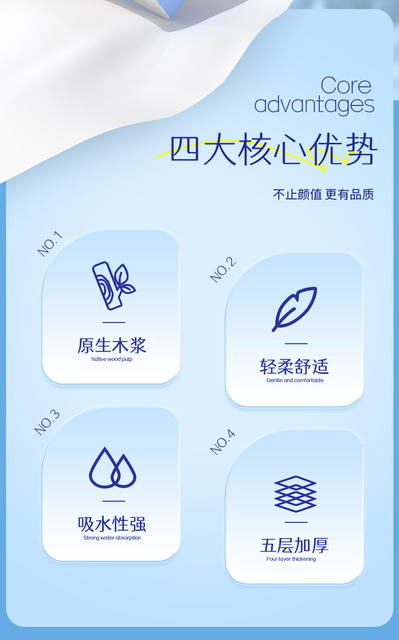 Manhua 400 Sheets of Thickeneded Tissue Paper, Full Box of Napkins, Household Large Pack of Sanitary Facial Tissue, Log Paper Towels, Dropshipping detail 3