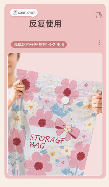 Vacuum Compression Bag, Thickened New Model, Vacuum Storage Compression Bag for Clothes, Quilts, Storage Bag for Home Use, Extra Large Size detail 12