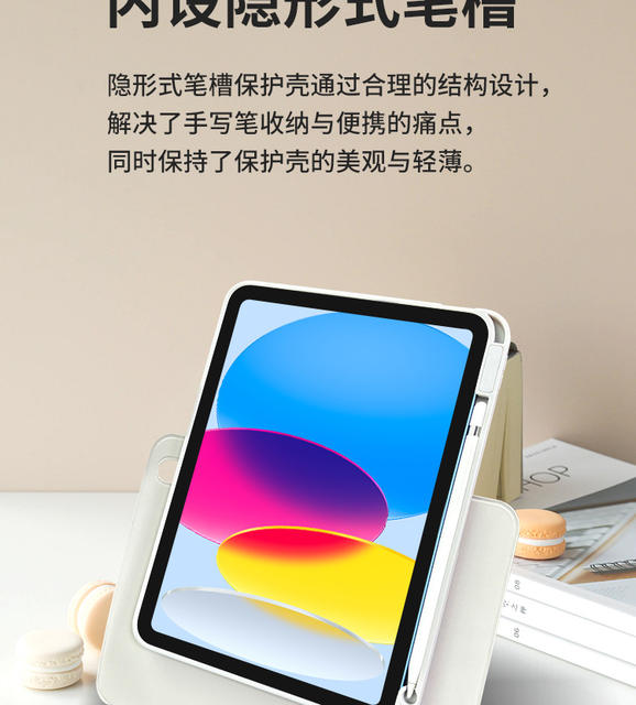 Suitable for iPad Protective Case, 3-Fold 720-Degree Magnetic Detachable Rotating Multi-Functional Flip Cover Tablet Protective Case for Apple detail 10