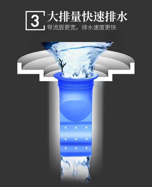 Floor drain deodorant silicone inner core toilet sewer universal anti-odor sealing cover sewer pipe anti-odor artifact detail 6