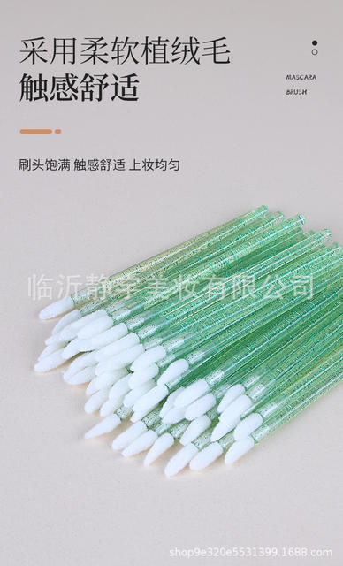 Factory Crystal Rod Lip Brush Disposable Lipstick Brush Eyelash Extension Cleaning Mousse Brush Solid Rod Makeup Brush 50 detail 4