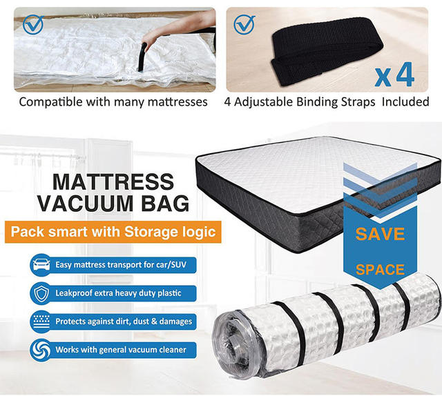 Cross-Border Mattress Vacuum Compression Bag Extra Large Thickened Sealed Latex Mattress Compression Moving Storage Vacuum Bag detail 2