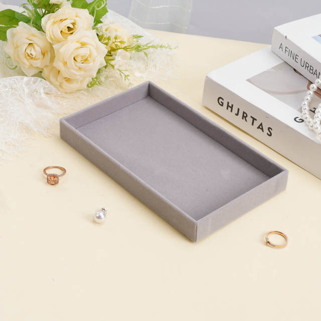 Velvet Jewelry Storage Box, Jewelry Box, Ring, Earrings, Bracelet, Necklace Storage and Display Rack, Drawer-Type Liner detail 6