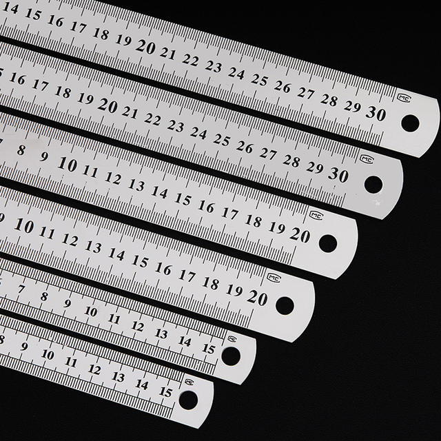 Stainless Steel Straight Ruler, Office Ruler, Thickened Scale Ruler, Metal Double-Sided Steel Ruler, 20cm Steel Ruler, Manufacturer Wholesale detail 5