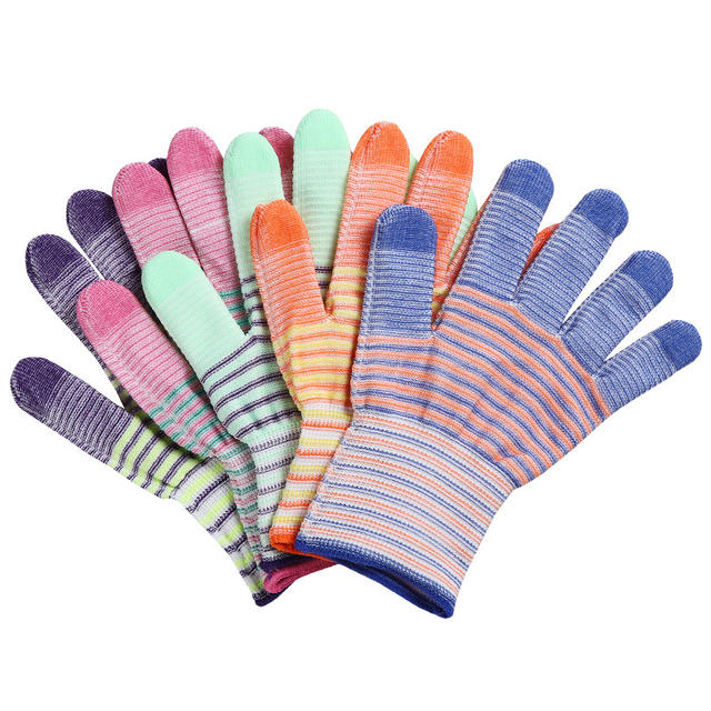 Zebra pattern nylon labor gloves light breathable wear-resistant line gloves light industrial hand protection manufacturers wholesale detail 3