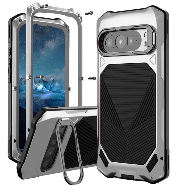Google Pixel9/10 Metal Phone Case Anti-Fall Protective Cover with Stand 9/10Pro XL Magnetic Phone Case detail 9