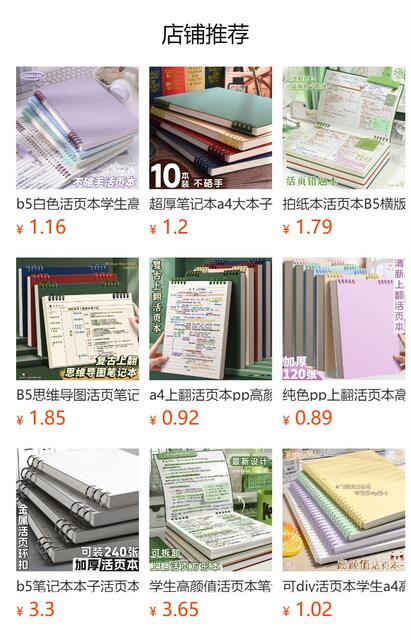 A4 Loose-Leaf Notebook, Thickened Pp Notebook, Detachable Blank Notebook for Students, Stationery Wholesale, Homework Notebook for Middle School Students detail 1