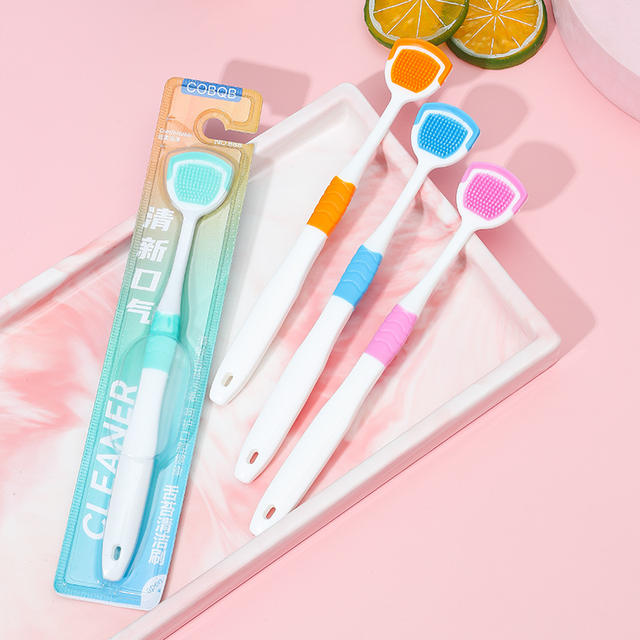 Factory direct supply tongue scraper toothbrush tongue cleaner removable tongue plate single tongue scraper in stock wholesale detail 6