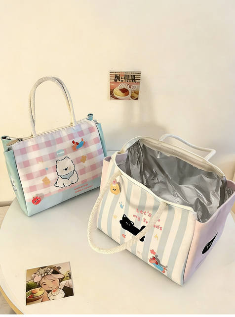 Lunch Box Tote Bag, Insulated and Portable, Lunch Bag for Elementary School Students, Lunch Bag for Office Workers, Thickened Aluminum Foil, High-Looking Lunch Bag detail 7