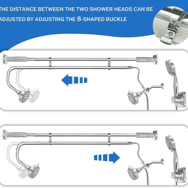 Cross-Border Popular Double Supercharged Shower Head 9-Function Handheld Shower Head Bath Shower Set Wholesale detail 2