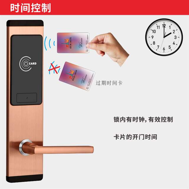 Hotel credit card lock hotel electronic lock apartment anti-theft sensor lock smart lock mobile phone networking password lock magnetic card lock detail 6