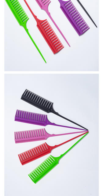 Factory direct hair salon hair highlighting comb carbon fiber double-sided pointed tail design hair comb hair treatment comb tools wholesale detail 11