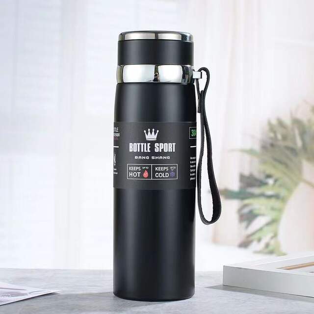 High-Looking Thermos Cup, Large Capacity 316 Stainless Steel Water Cup, Tea and Water Separation, Portable Rope Cup Wholesale