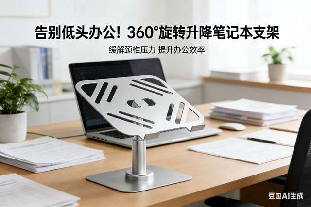 Adjustable 360-Degree Rotating Laptop and Tablet Stand, Desktop Monitor Folding Cooling Bracket detail 7