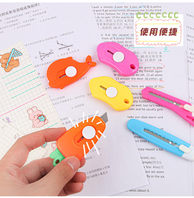 Casual and Portable Mini Utility Knife, Small Box Opener, Office Paper Cutting Express Knife, Kidsren's Cute Handmade Knife detail 9