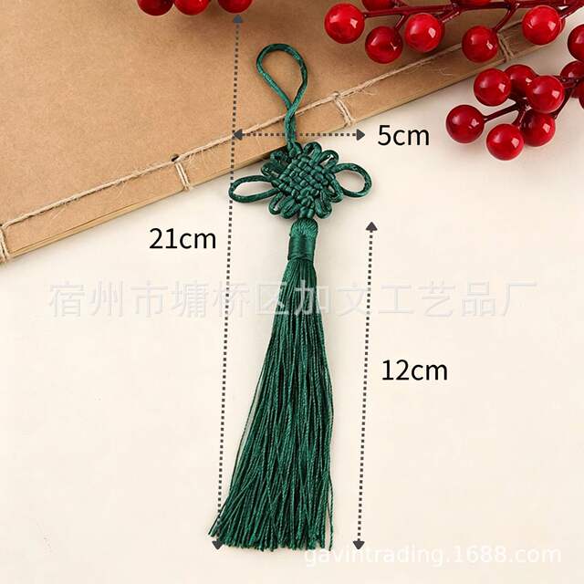 Small Red Six-Square Knot Chinese Knot Pendant, Small Hanging Ornament Chinese Knot Tassel, Prosperity Knot Special Gift detail 7