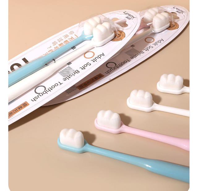 Lechi 2-Pack Macaron Soft-Bristle Toothbrush Couple's Version, High-Density Antibacterial Soft Bristles for Pregnant Women and Postpartum Use detail 7
