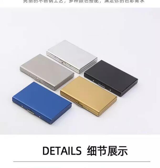 Stainless Steel Card Holder Men's Anti-Magnetic and Anti-Theft 2025 New Bank Card Holder High-End Metal Card Holder Card Holder Business Card Box detail 12
