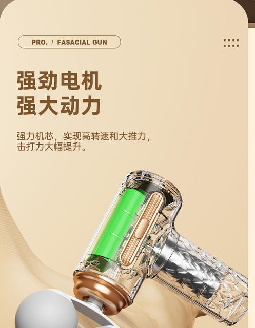 Double-Head Fascia Gun Muscle Relaxation Massager Smart Mini Vibration Impact Gun Portable Digital Display Wireless Massage Gun detail 7